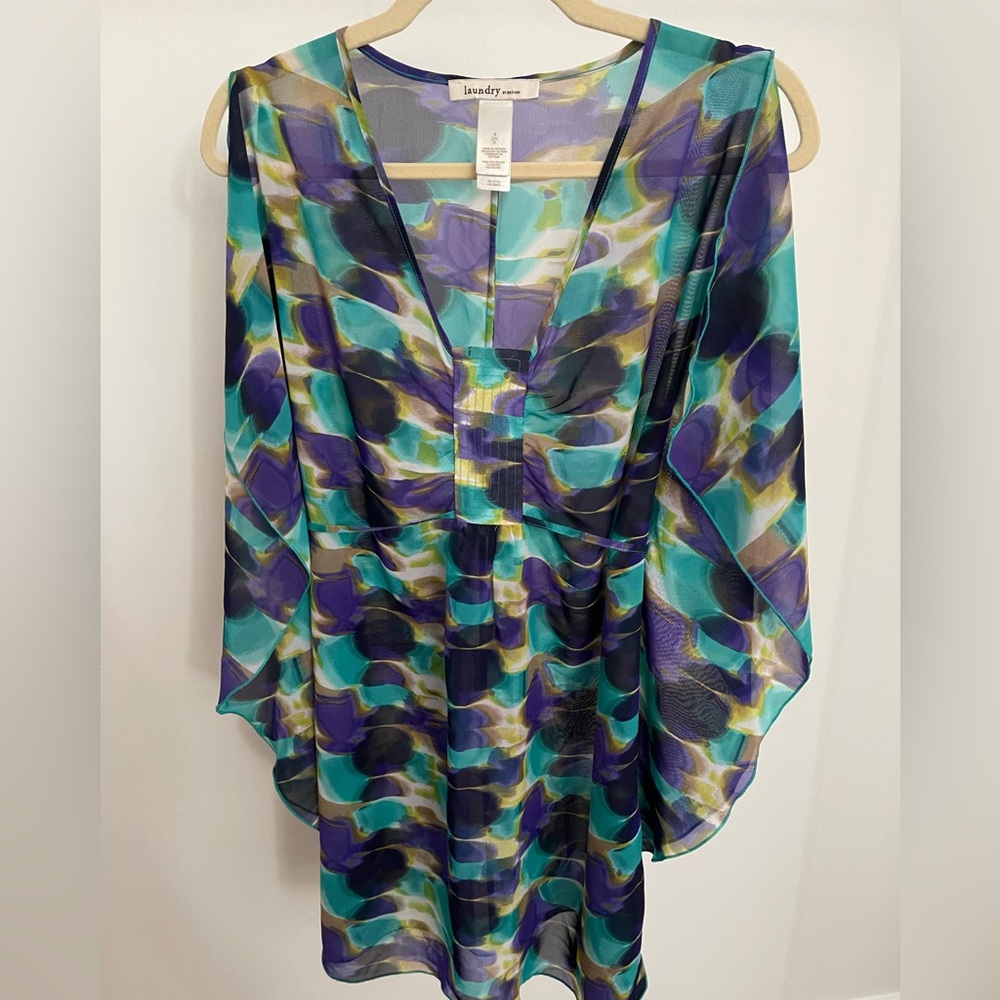 Laundry by Shelli Segal Sheer Beach Cover-Up